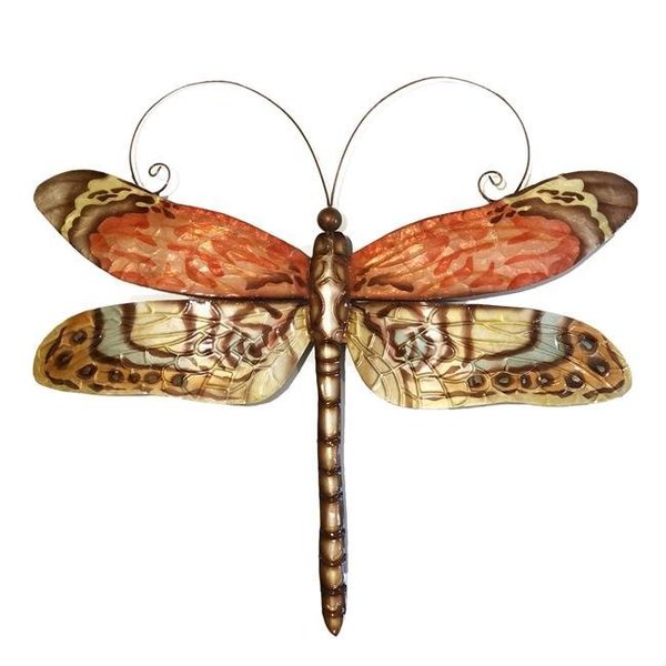 Eangee Home Design Eangee Home Design m4032 Dragonfly Wall Decor; Red & Multi Color m4032